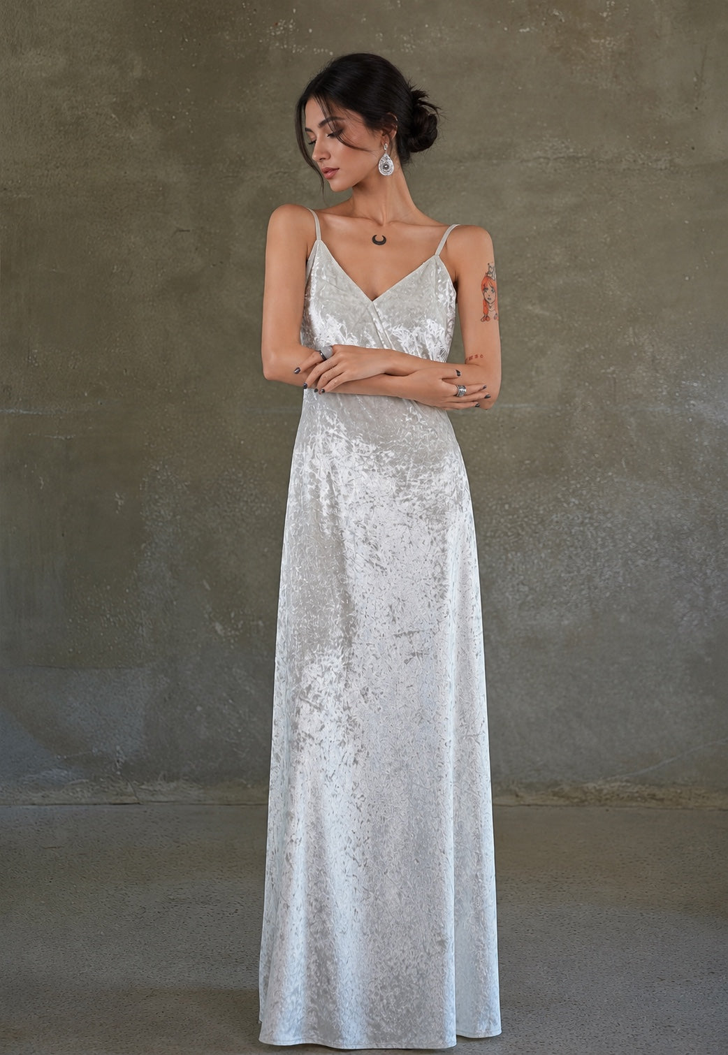 Velvet Sequin Kimono & Maxi Dress Set