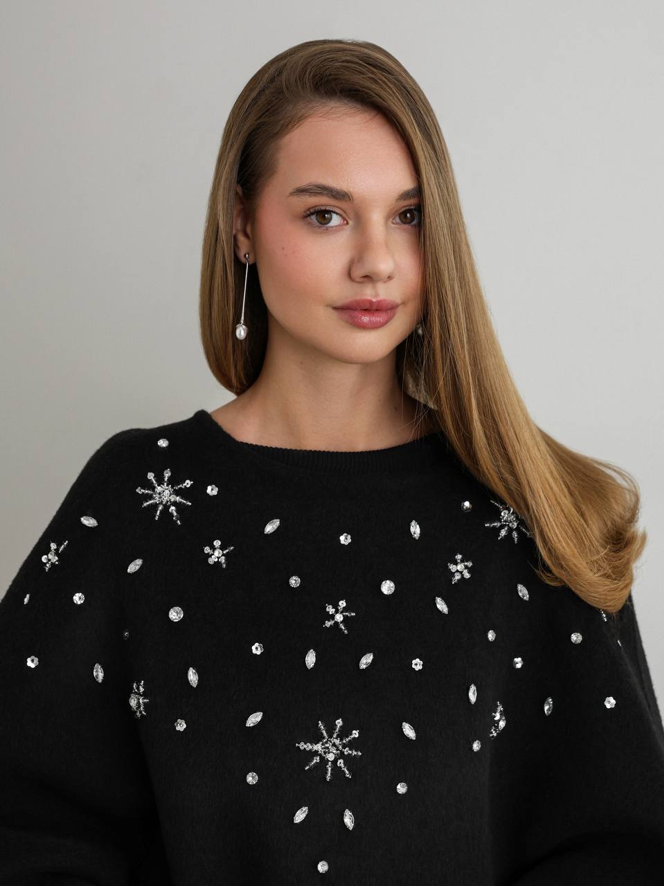 Celeste Crystal Knit Cape