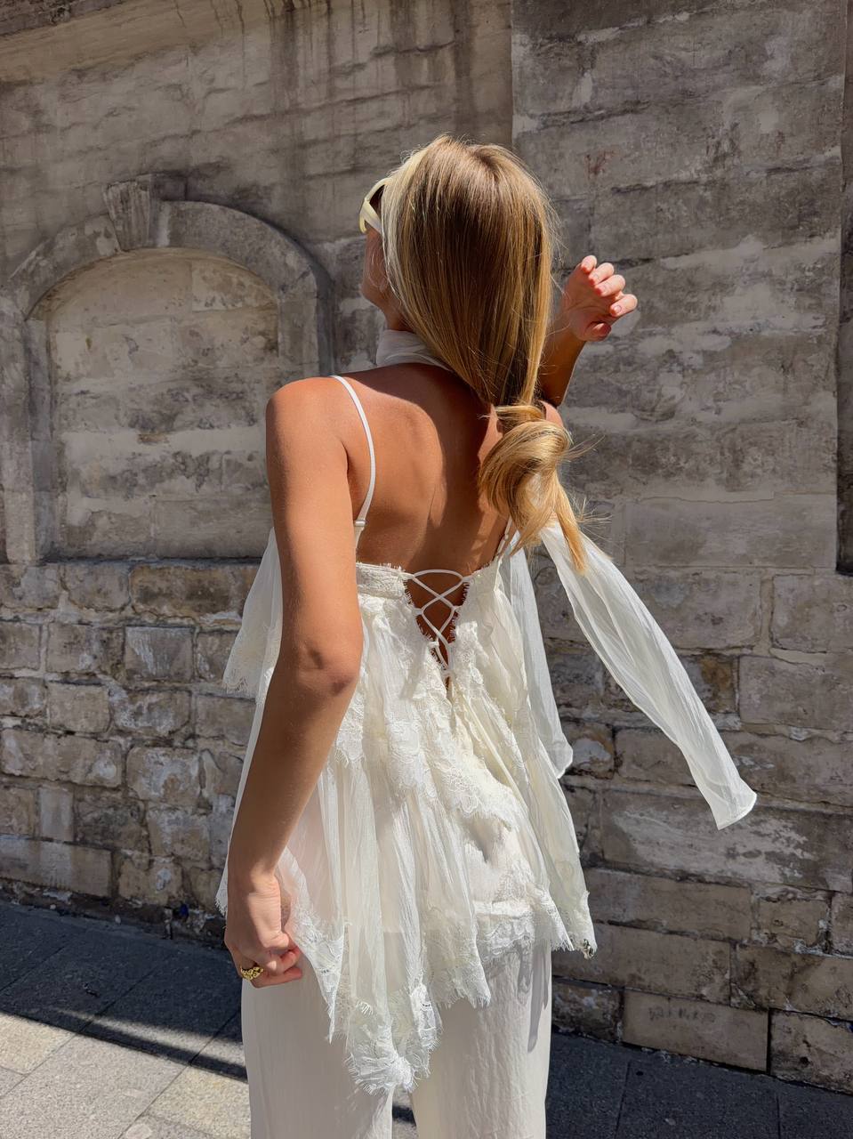 Élodie Lace Cami Top Ivory