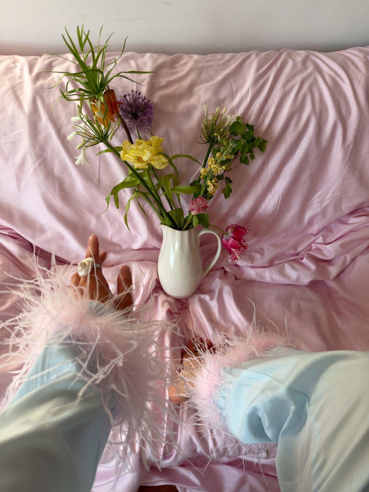Milana Feather Lounge Set - Mint