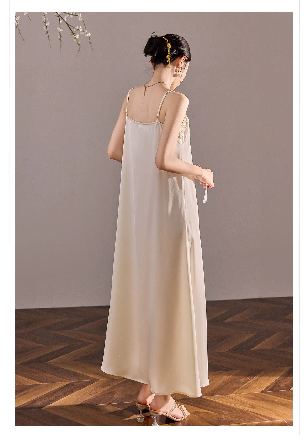Amara Silk Dress Set Ivory