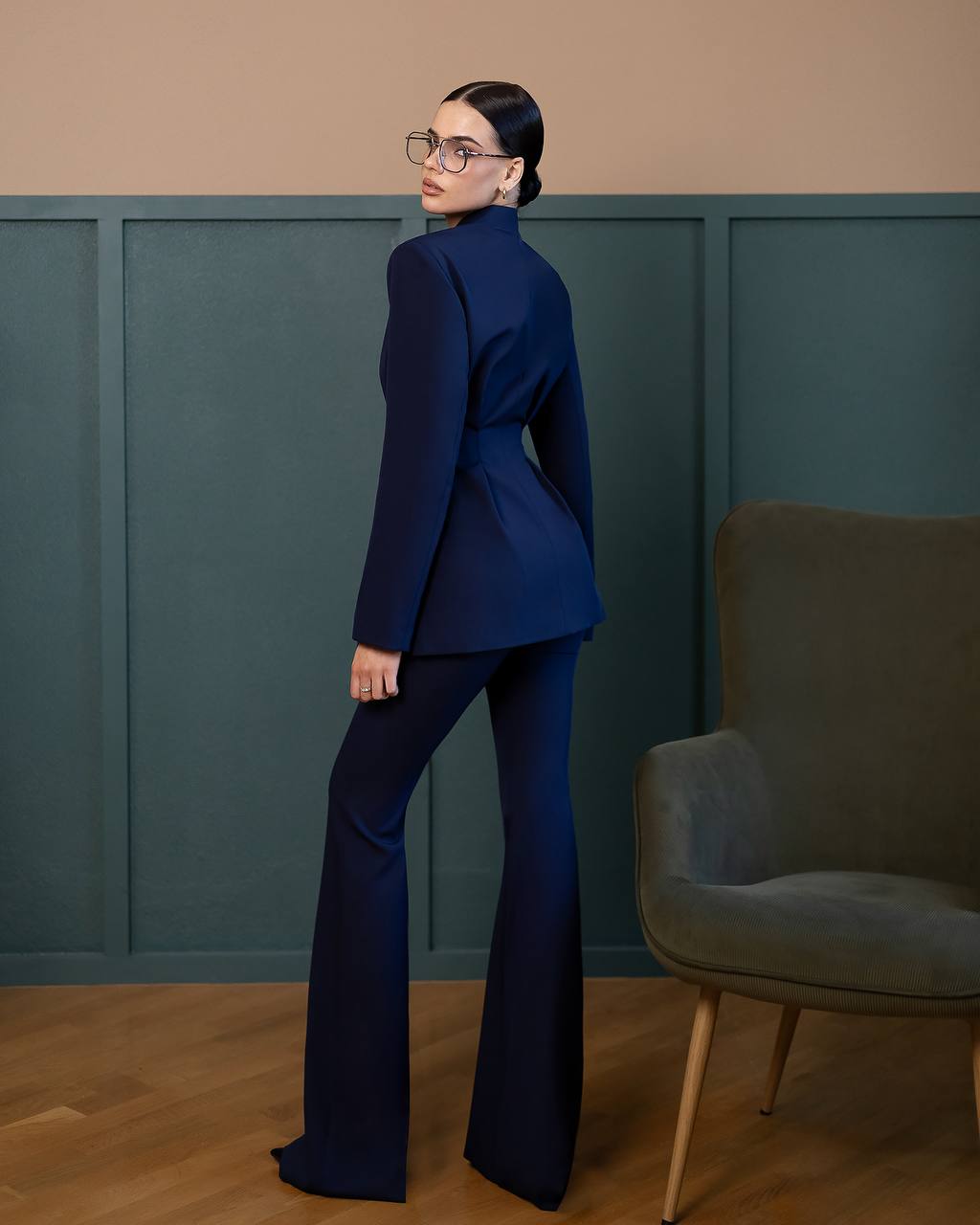 A-Mora Power Sculpt Blue Suit
