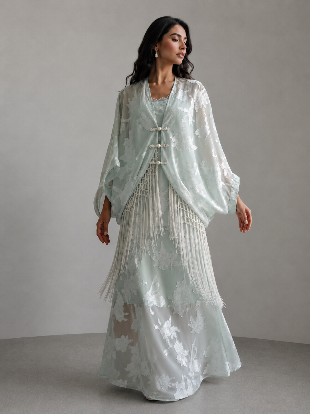 Lina Kimono Mist Blue
