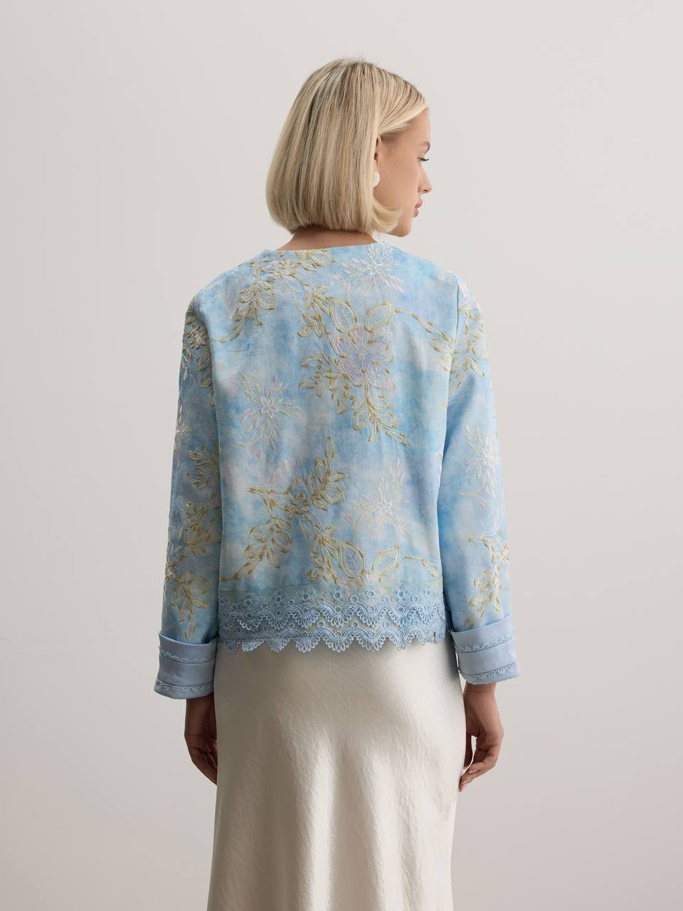 Serena Embroidered Jacquard Jacket
