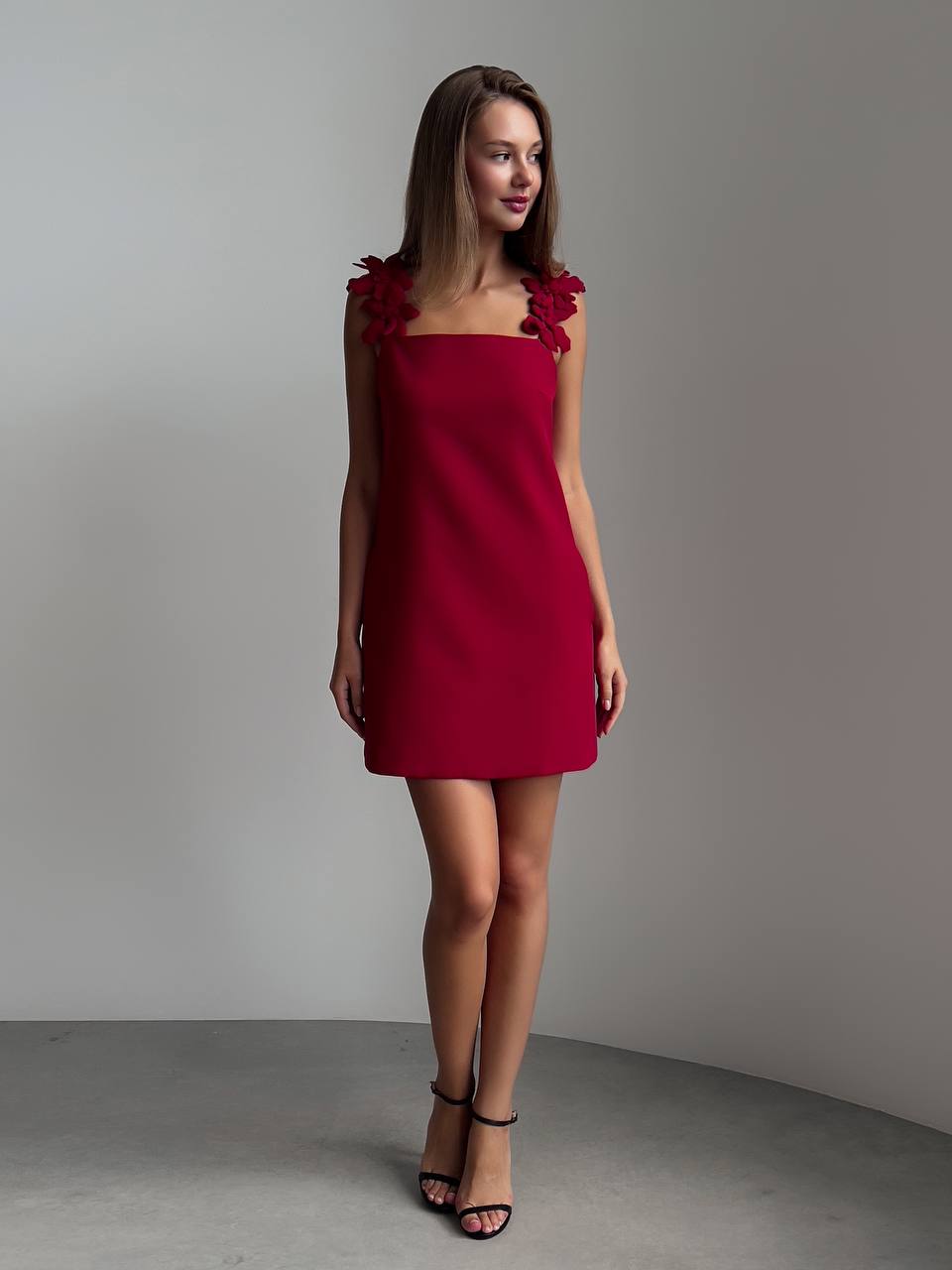 Camellia Floral Strap Mini Dress
