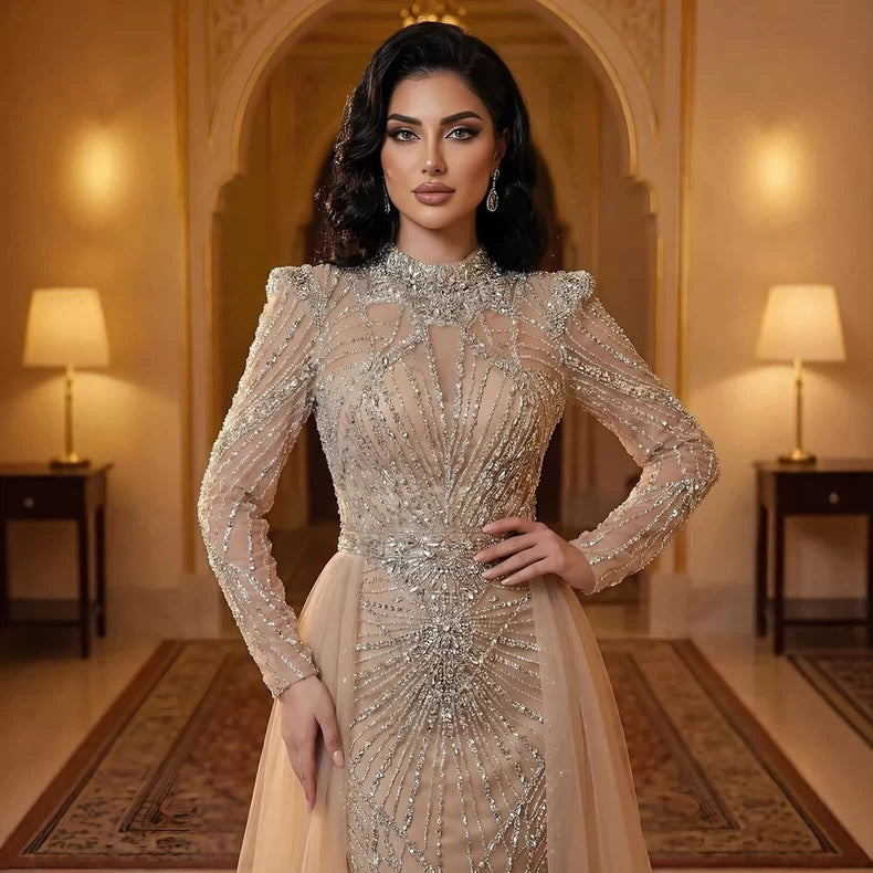 Aurielle Gold Evening Gown