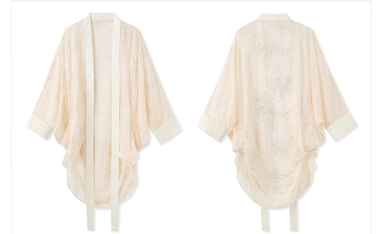 Amani Silk Kimono Ivory
