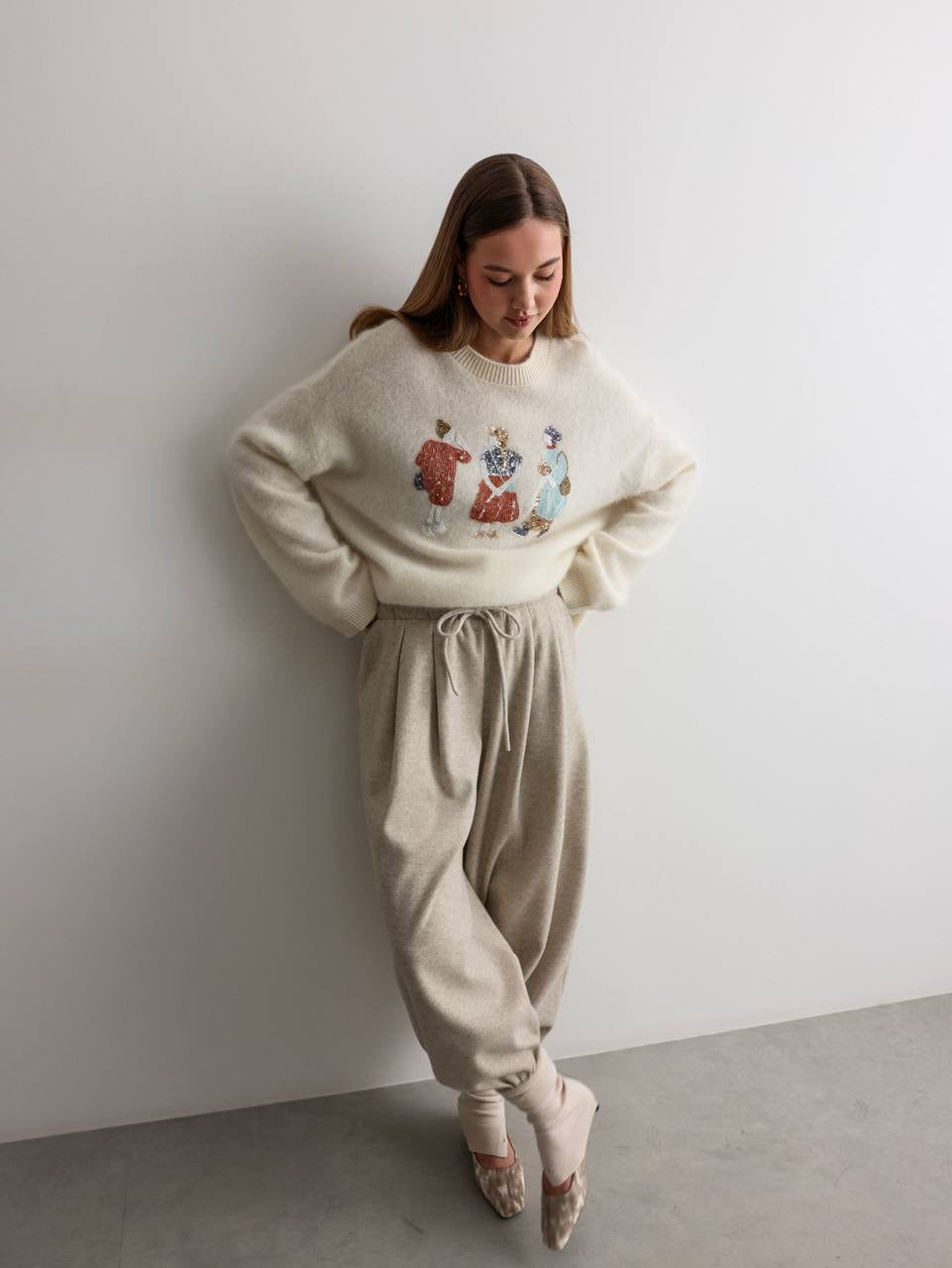 Embellished Knit Sweater