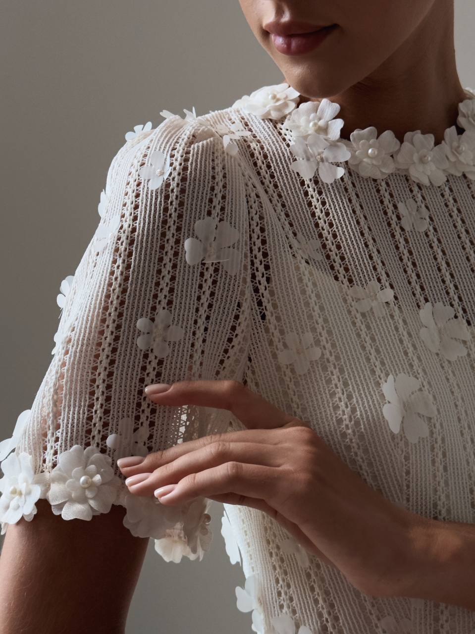 Fiora Floral Lace Midi Dress