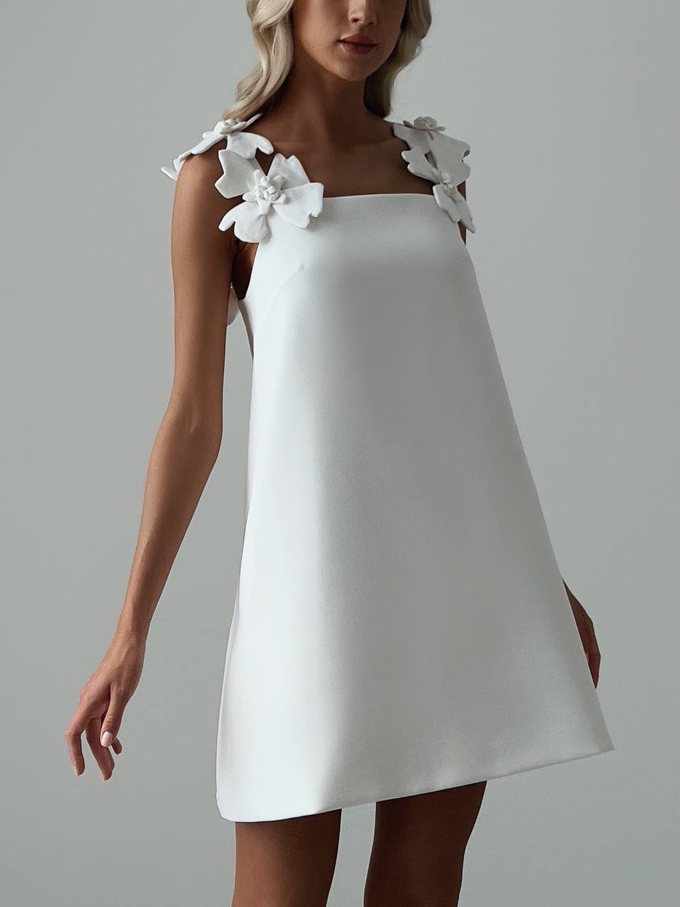Camellia Floral Strap Mini Dress