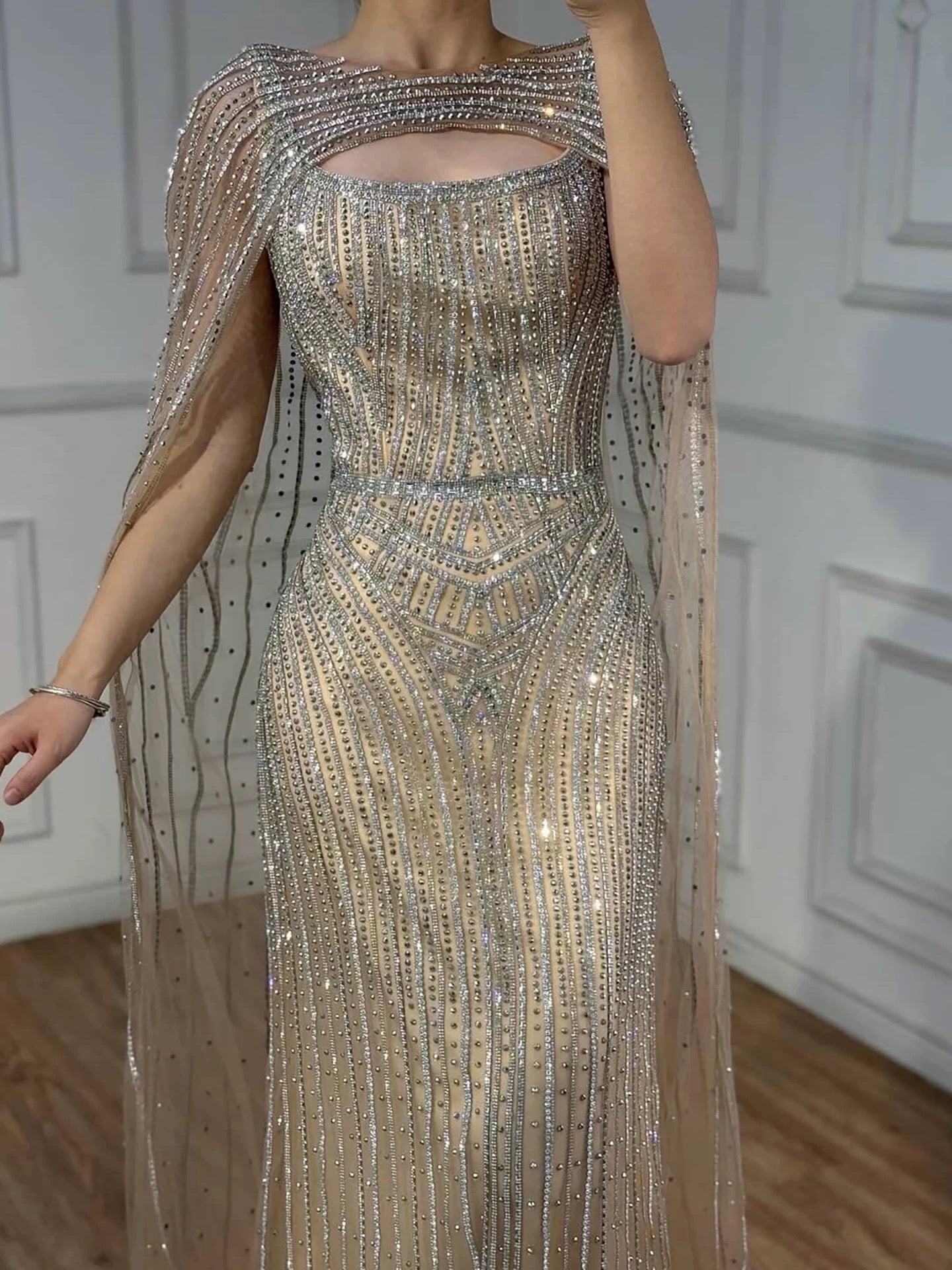 Aurielle Gold Evening Gown