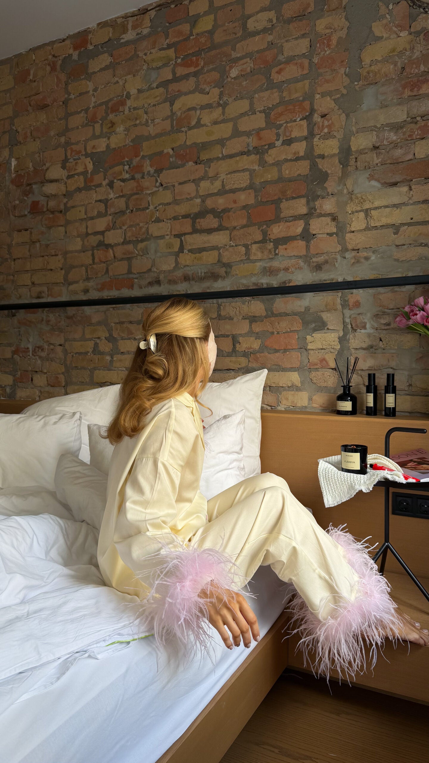 Milana Feather Lounge Set - Butter