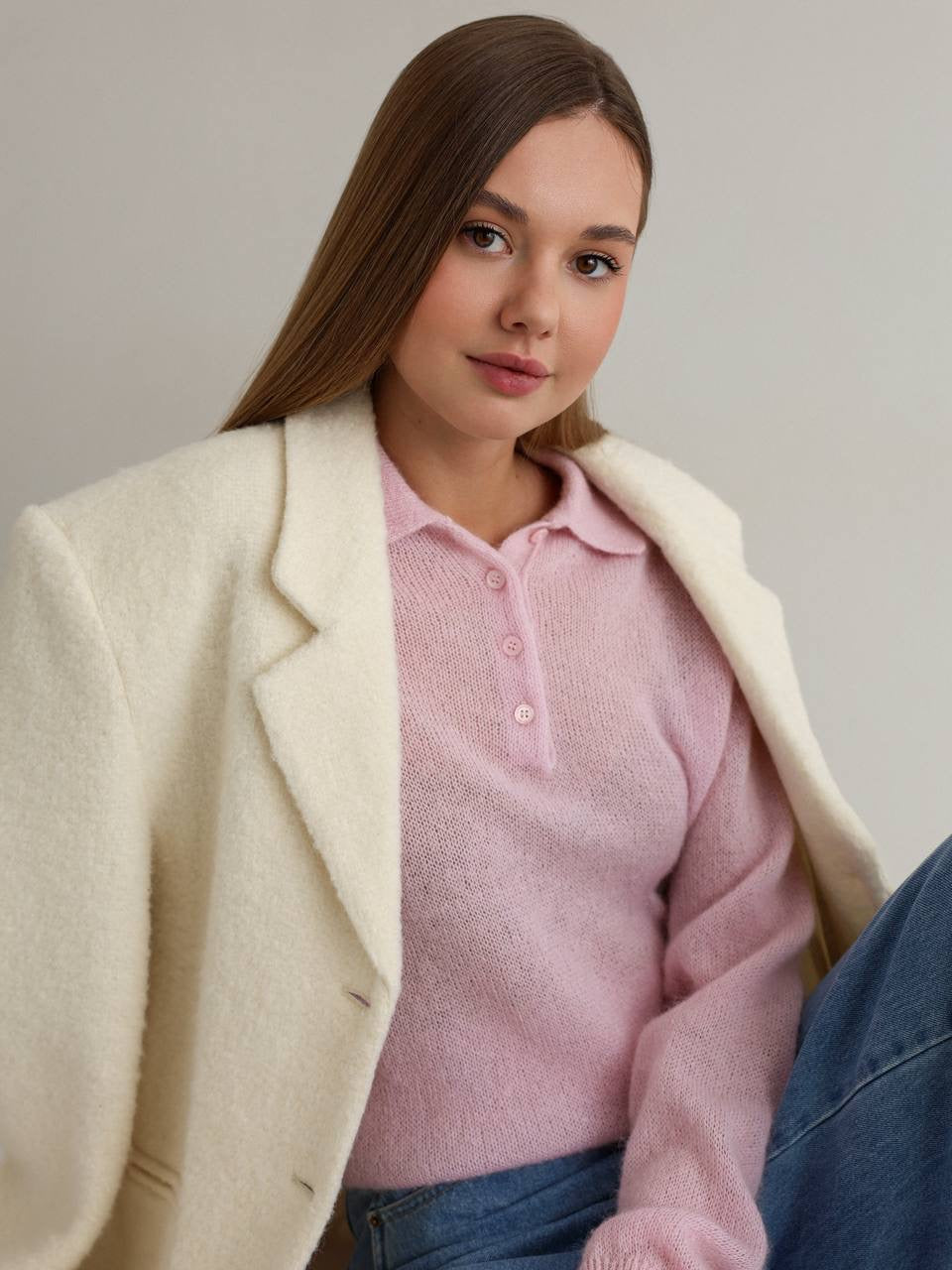Amélie Knit Polo Sweater