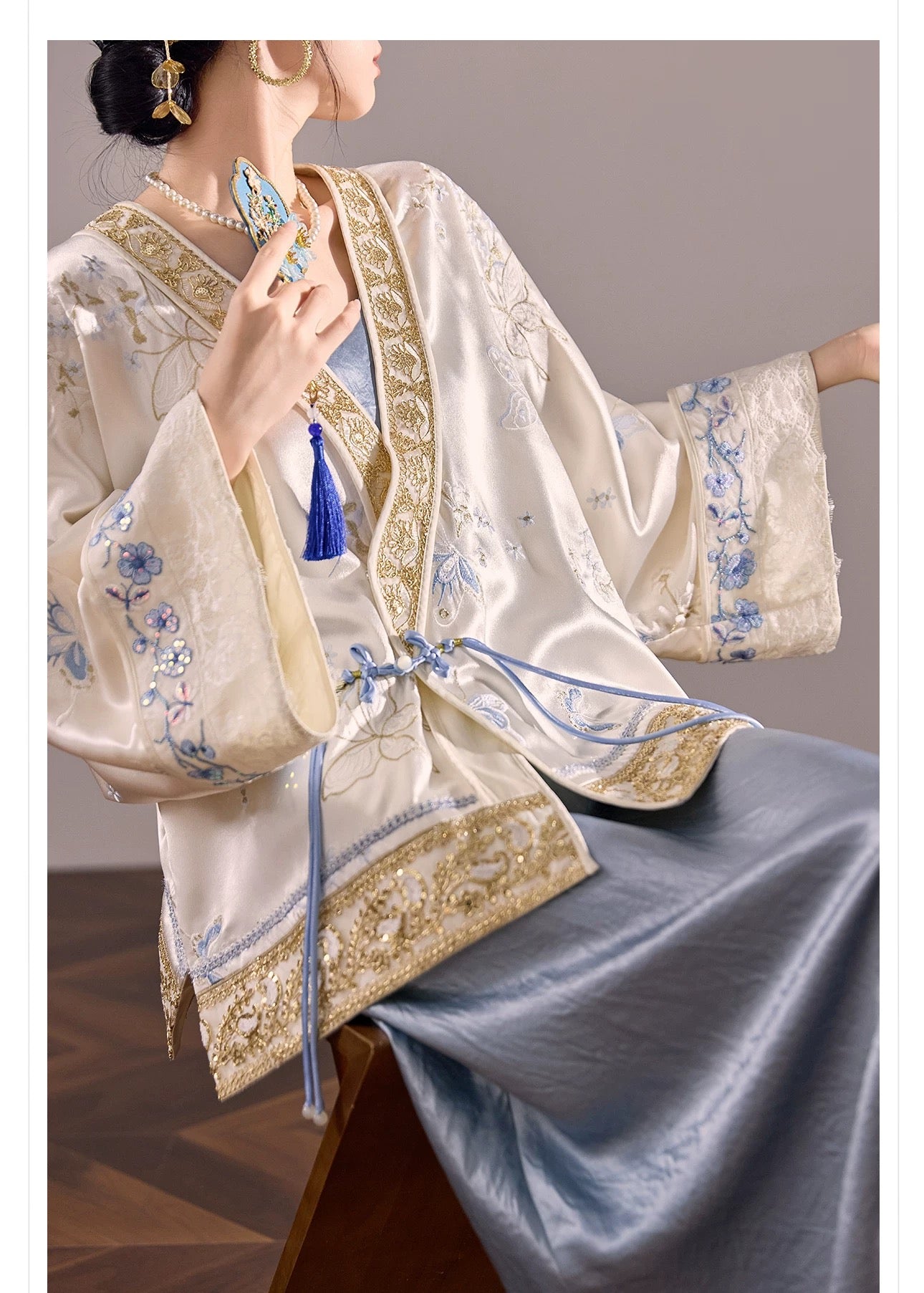 Yue Silk Kimono Pearl
