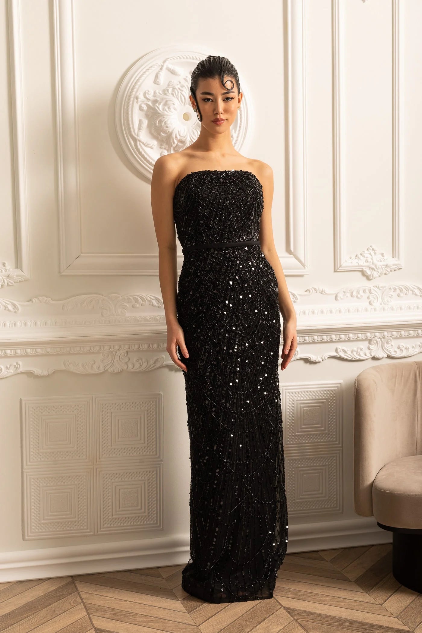 Serene Glow Dress Black