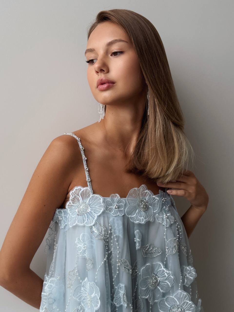 Embroidered Mini Dress