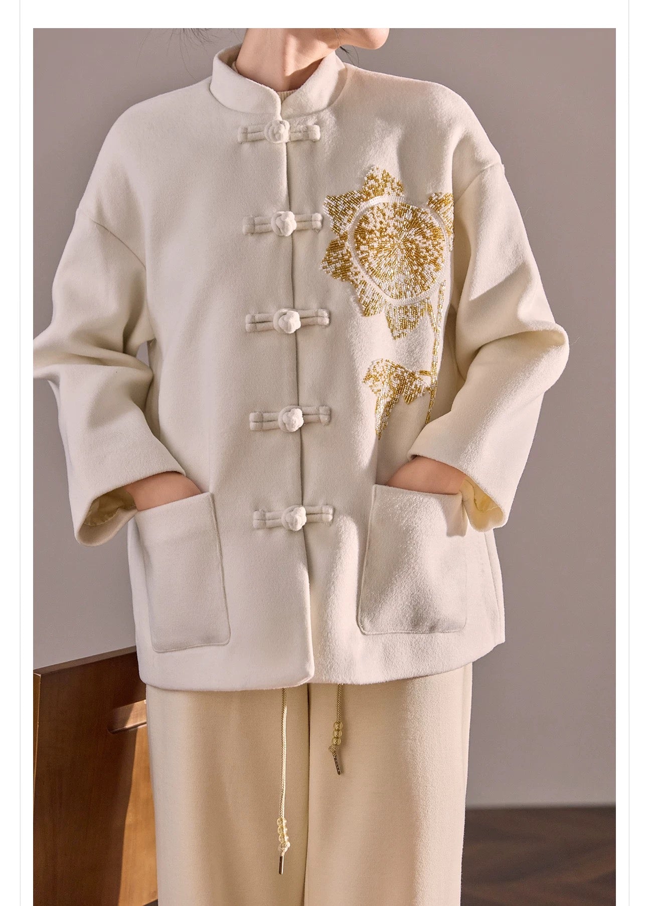 Serenelle Coat Ivory