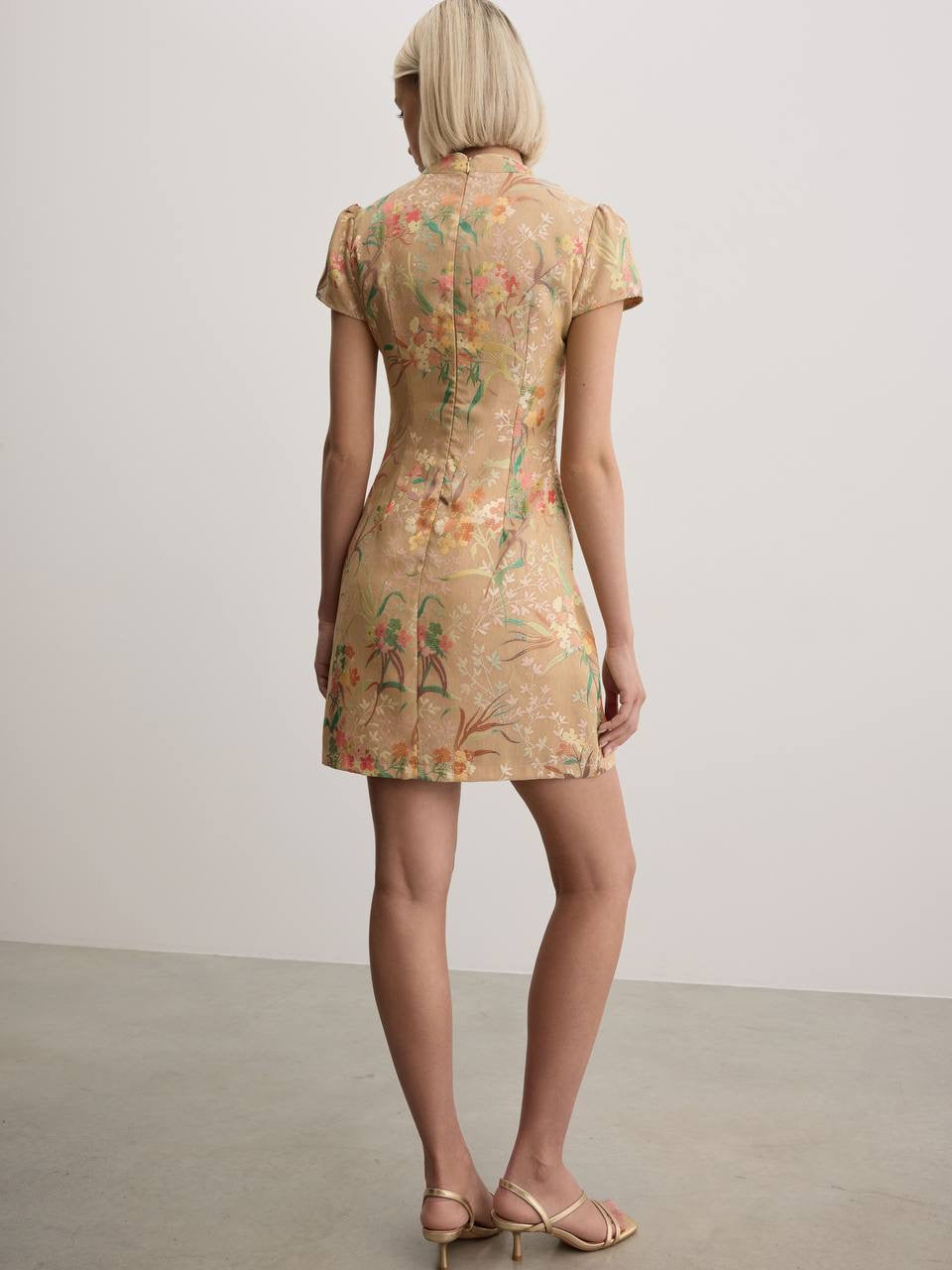 Floral Jacquard Mini Dress