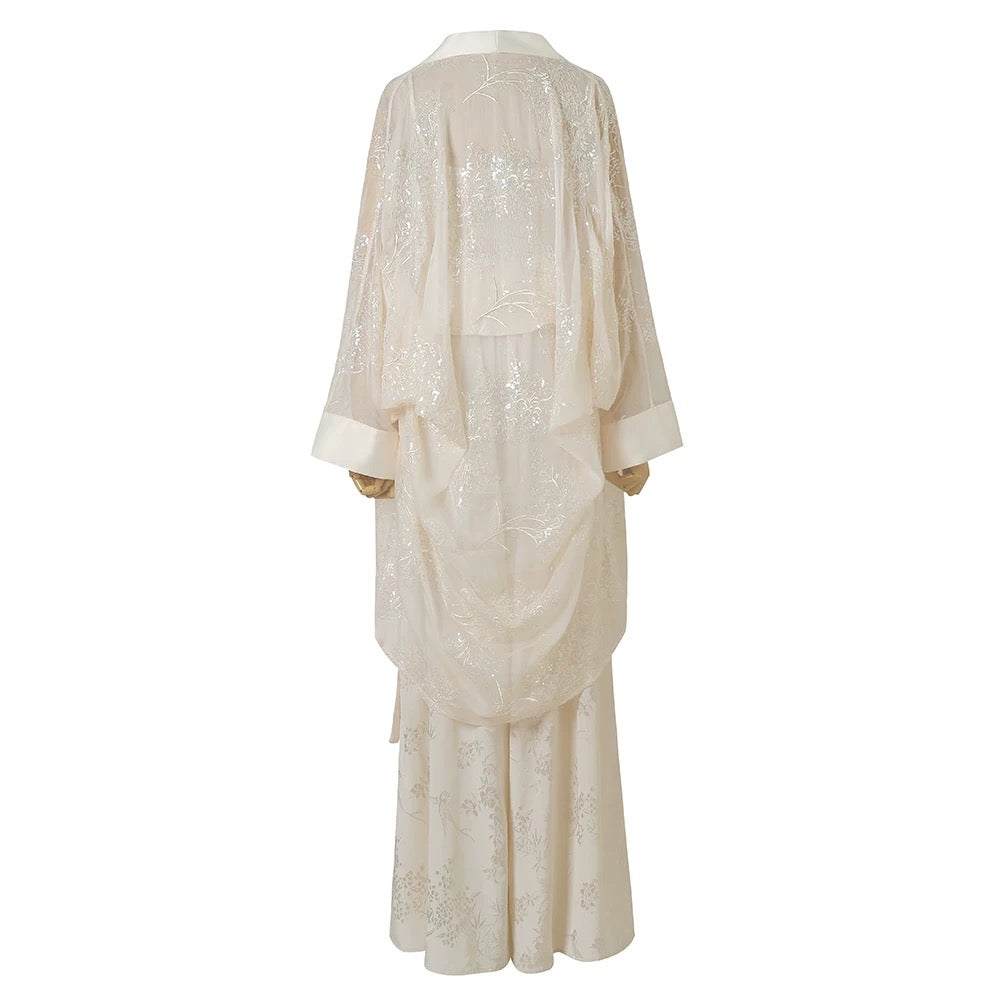 Amani Silk Kimono Set Ivory