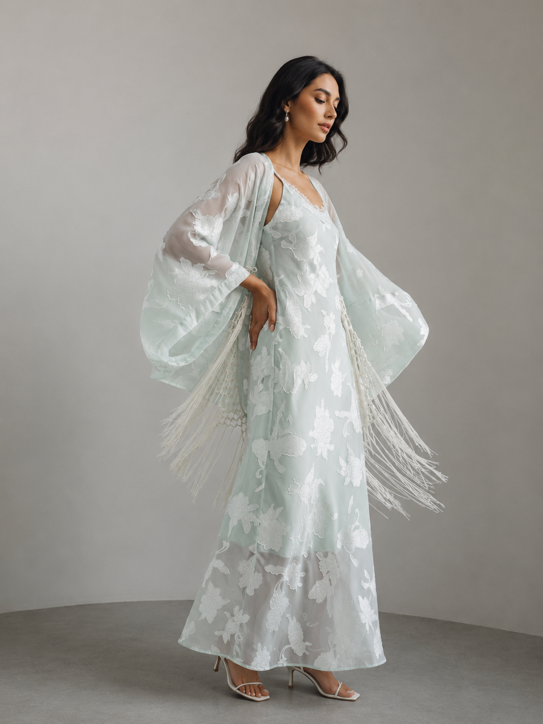 Lina Kimono Mist Blue