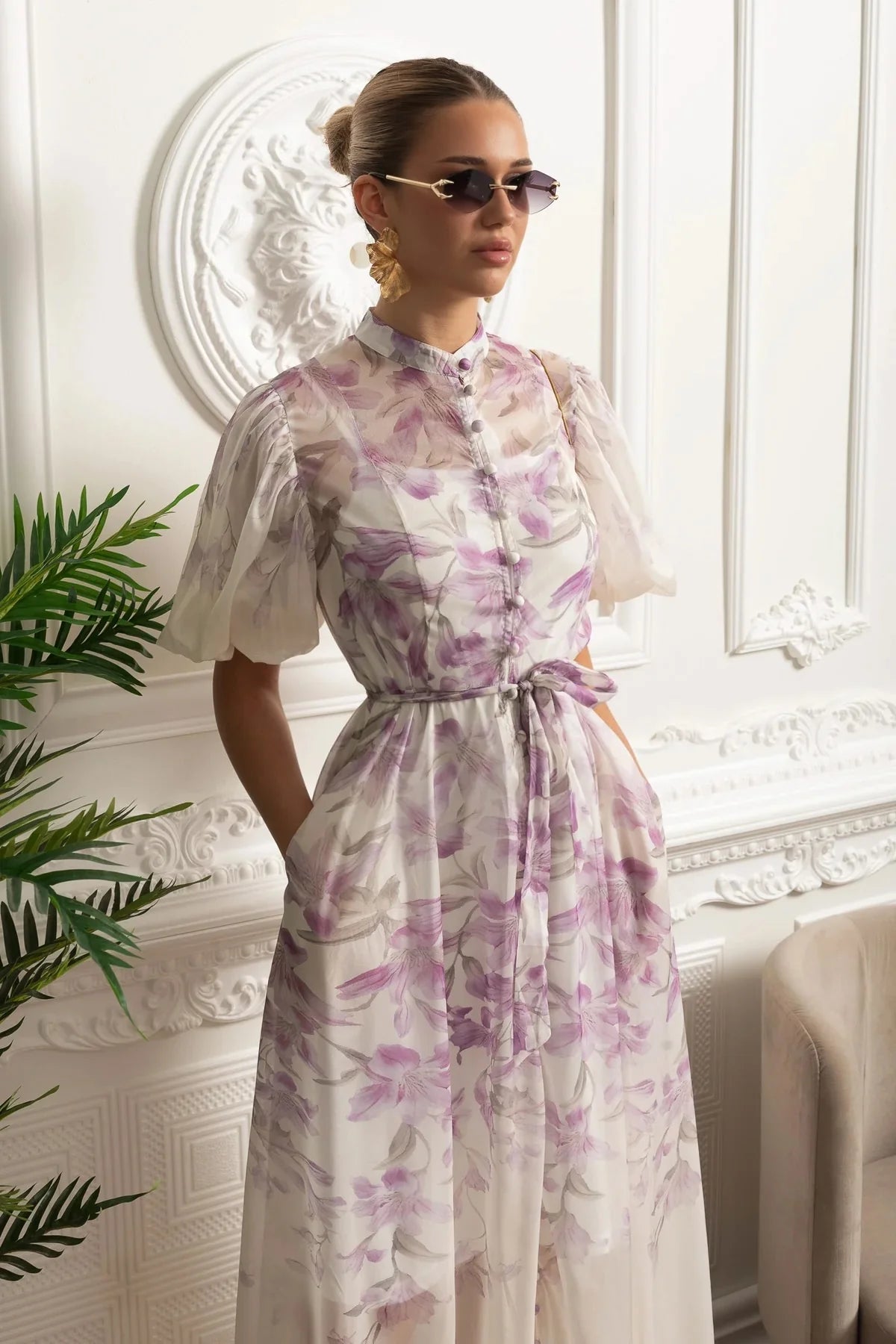 Blossom Sheer Midi Dress