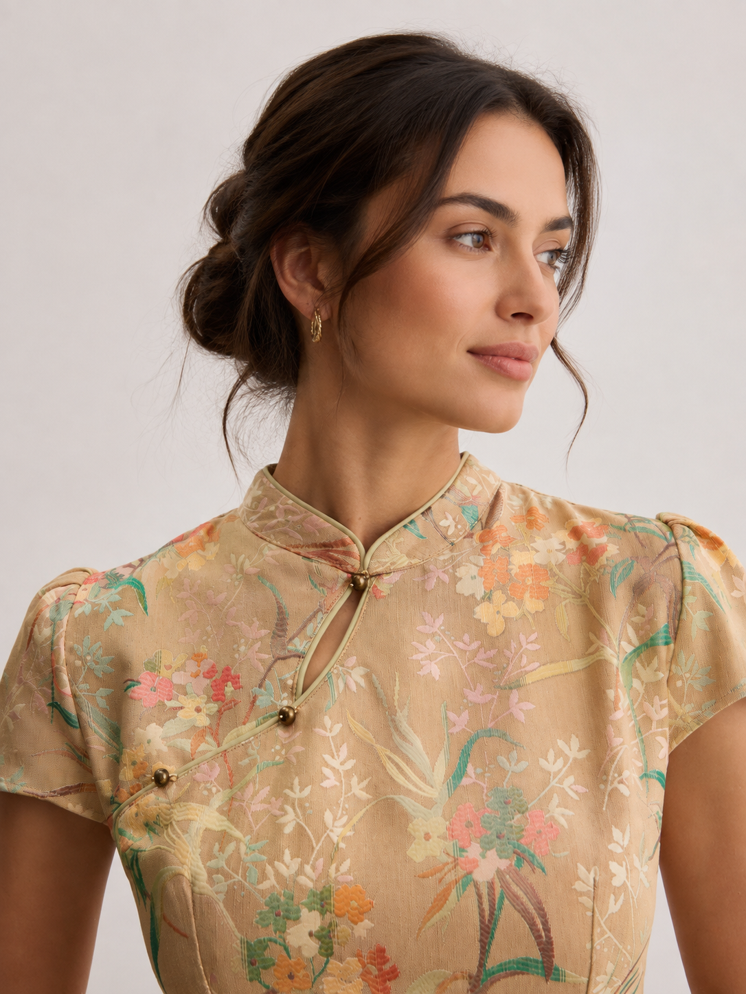 Floral Jacquard Mini Dress