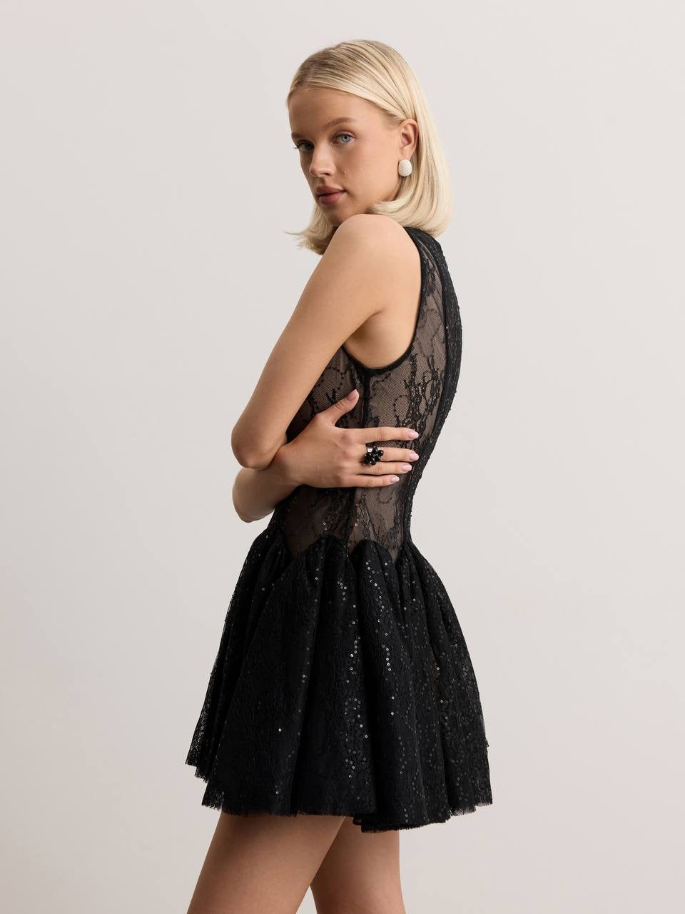 Noir Étoile Mini Dress