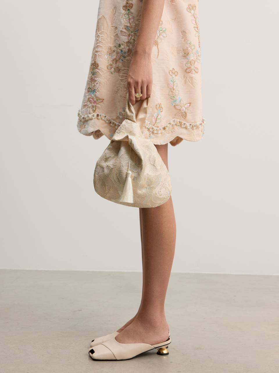 Aurélie Embroidered Mini Dress