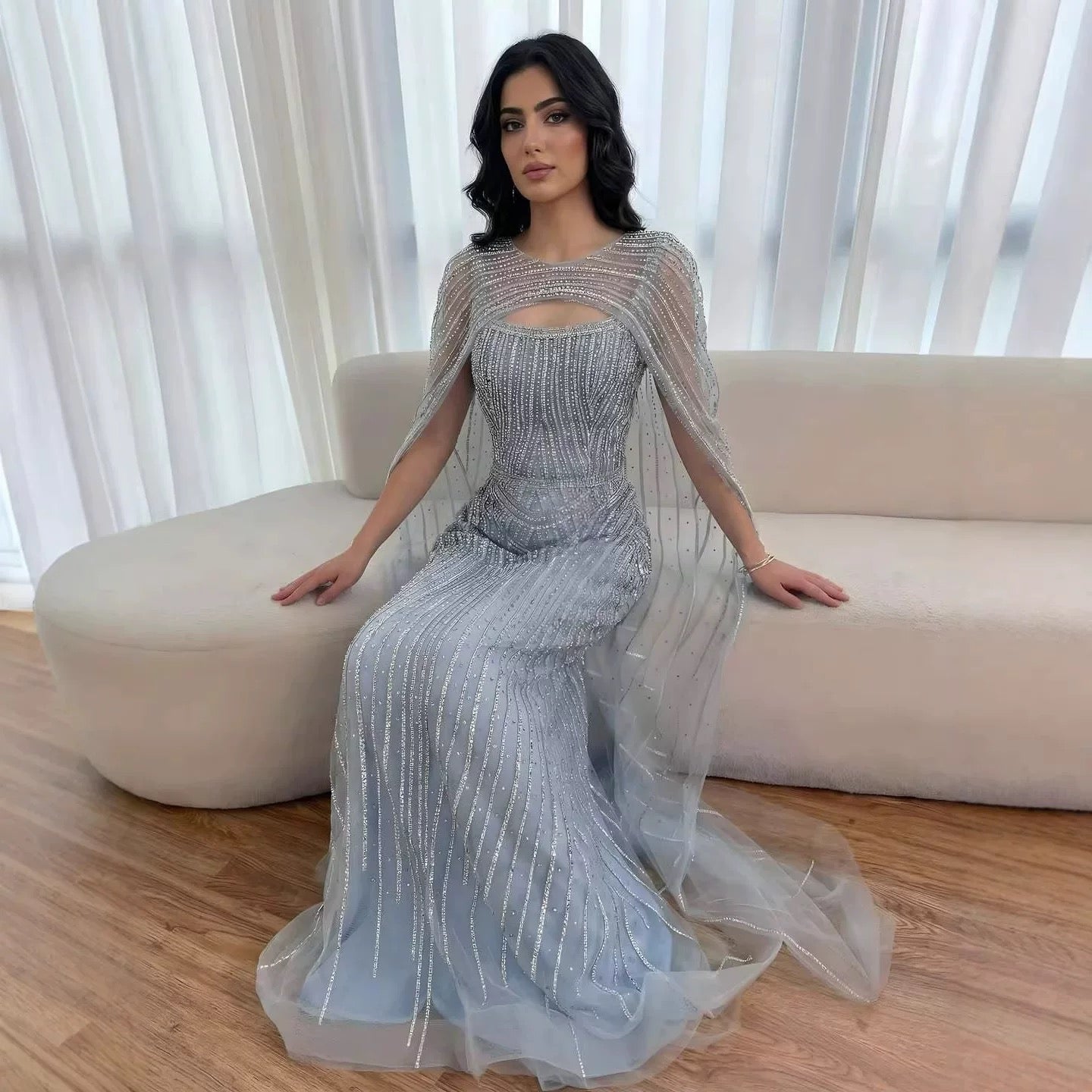 Auriele Blue Evening Gown