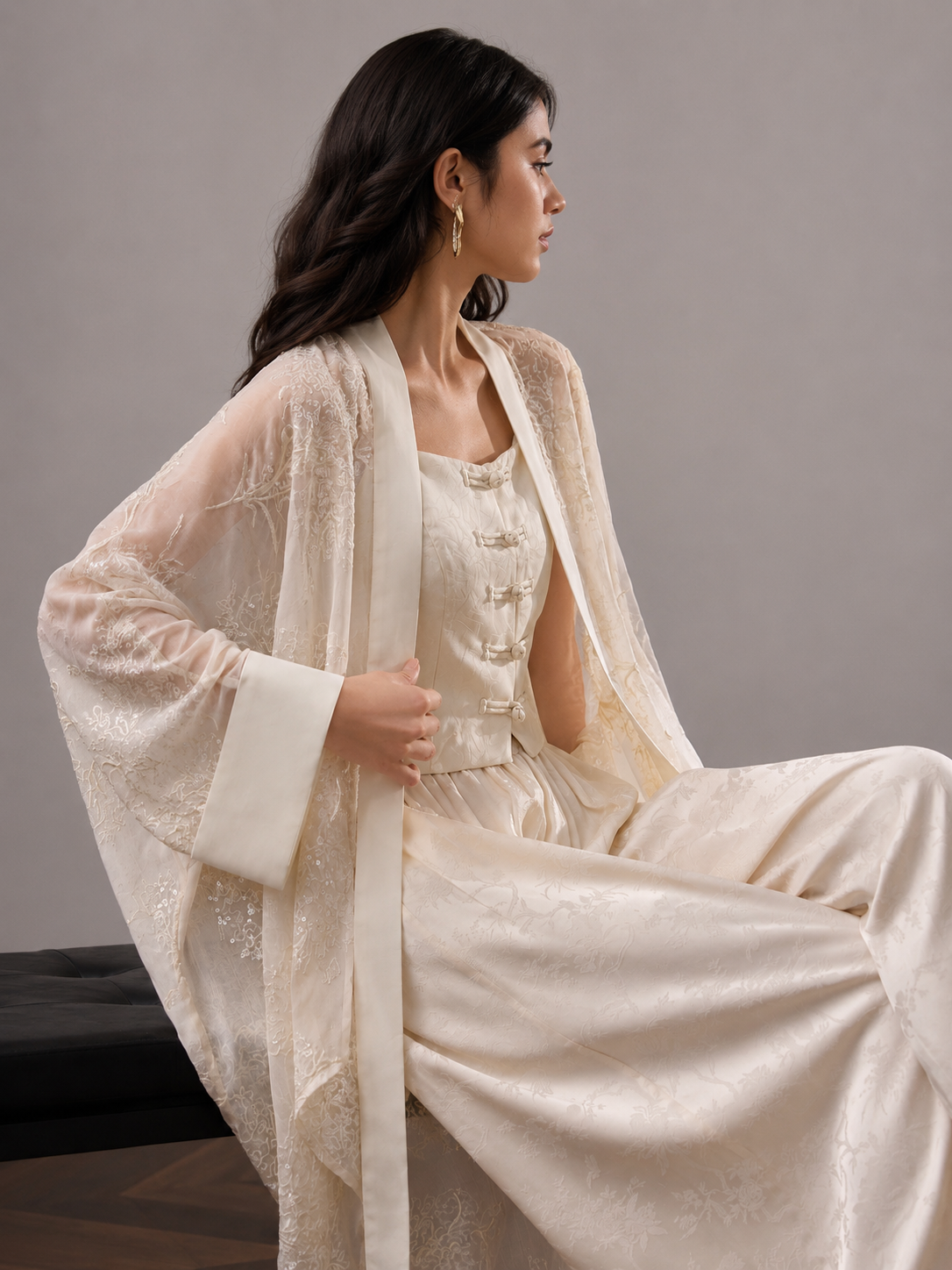 Amani Wide Leg Pants Ivory