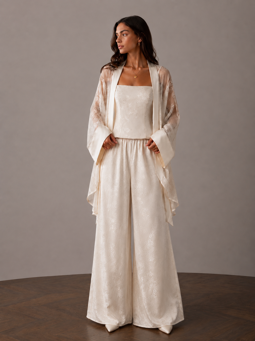 Amani Wide Leg Pants Ivory