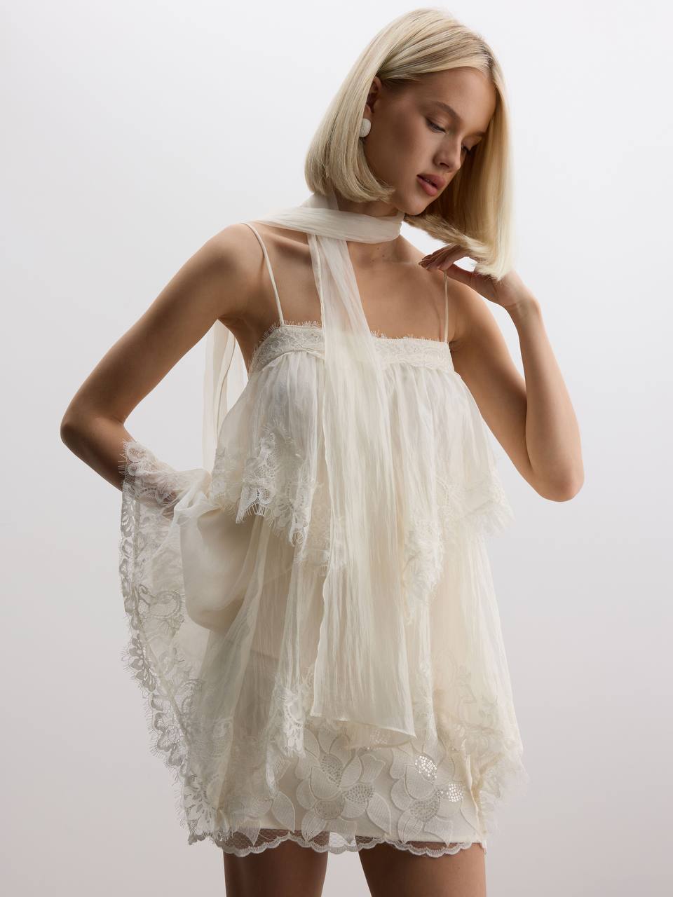 Élodie Lace Cami Top Ivory
