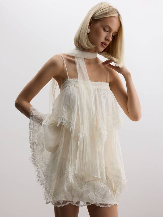 Élodie Lace Cami Top Ivory