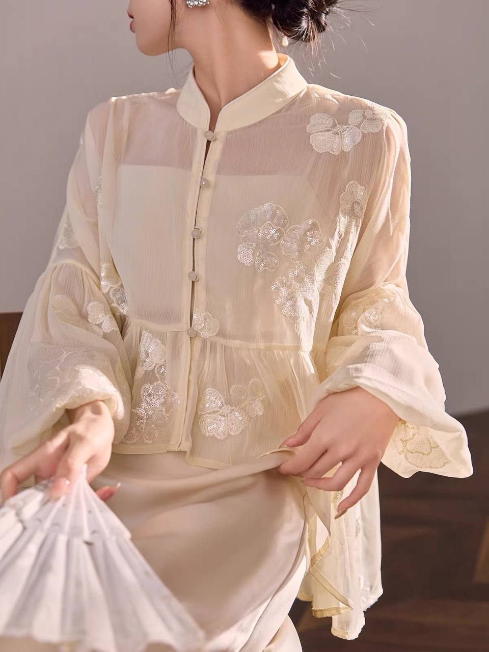 Elowen Embellished Kimono Blouse