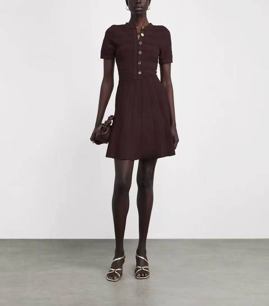 Elowen Pleated Mini Dress