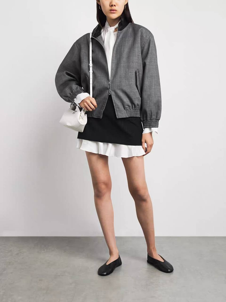 Contrast Collar Bomber Jacket