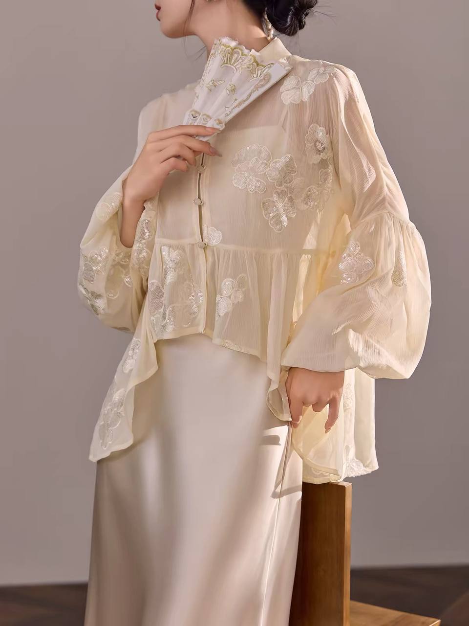 Elowen Embellished Kimono Blouse