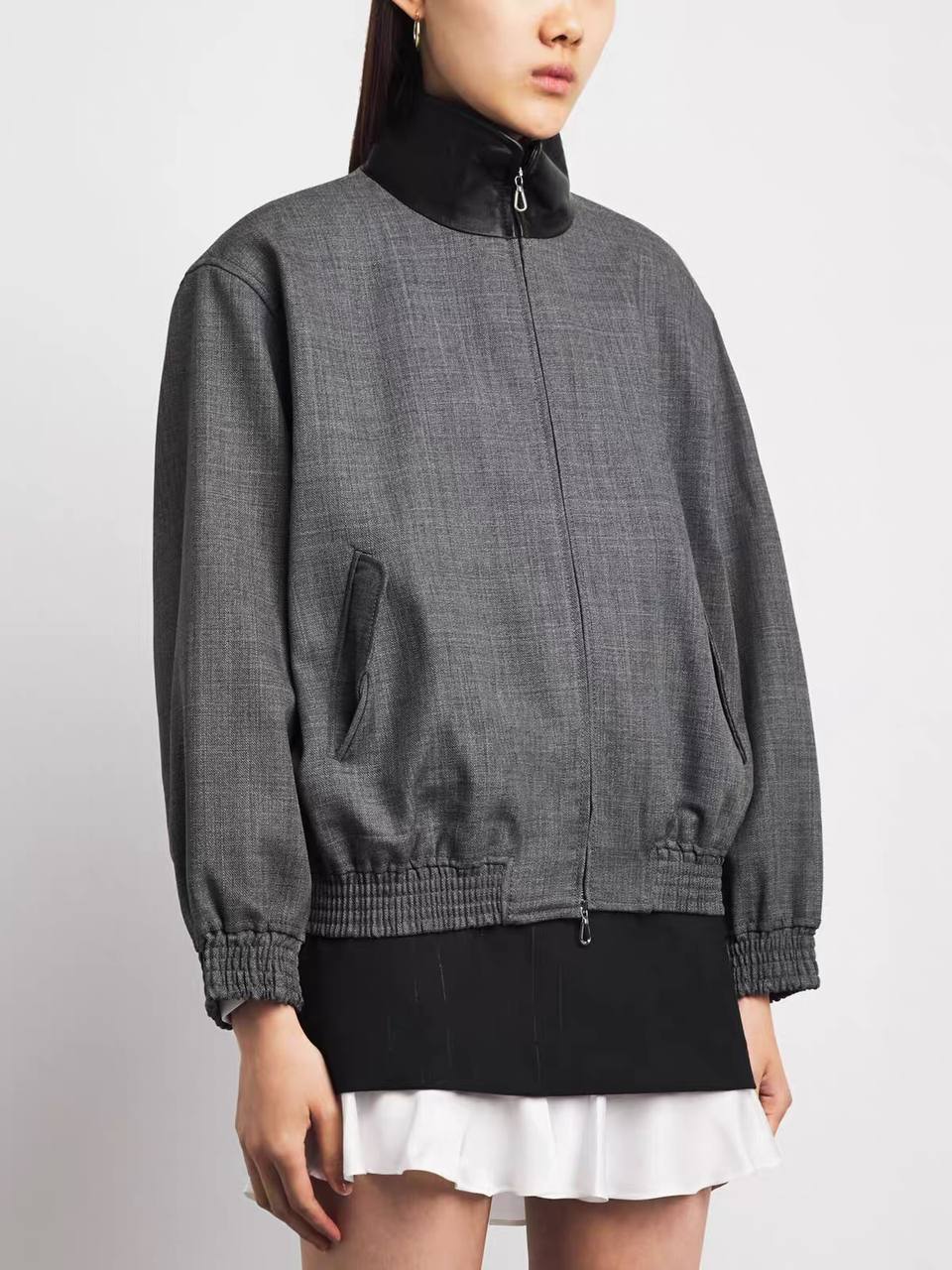 Contrast Collar Bomber Jacket