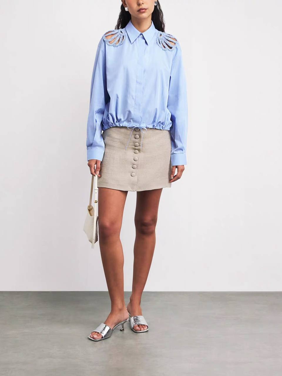 Sally Embellished Shoulder Shirt