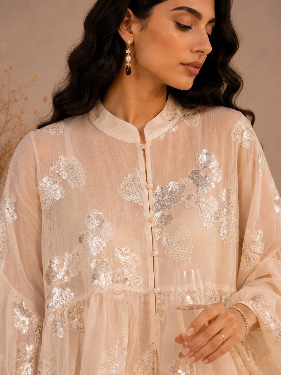 Elowen Embellished Kimono Blouse