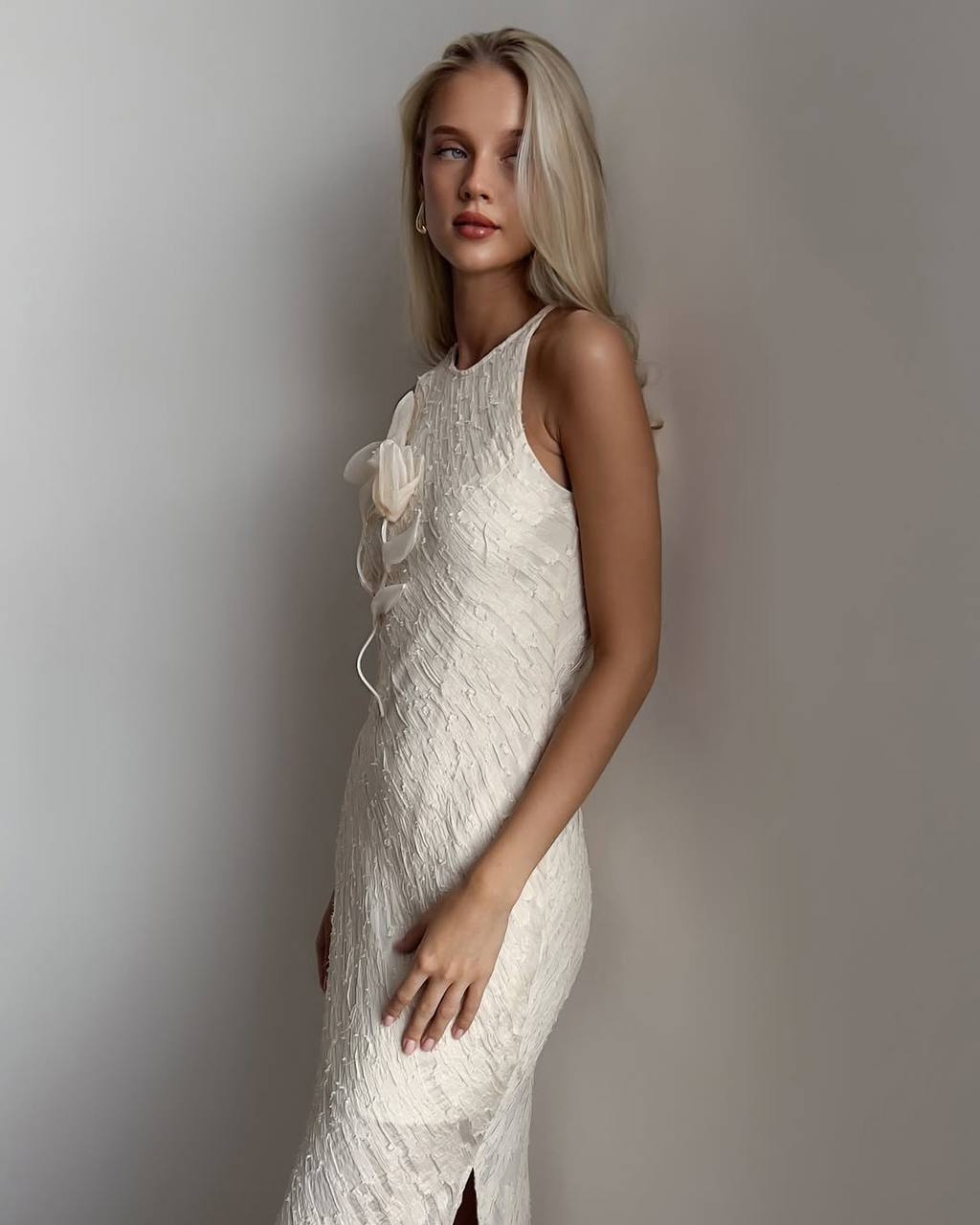 Aurelia Floral Appliqué Maxi Dress