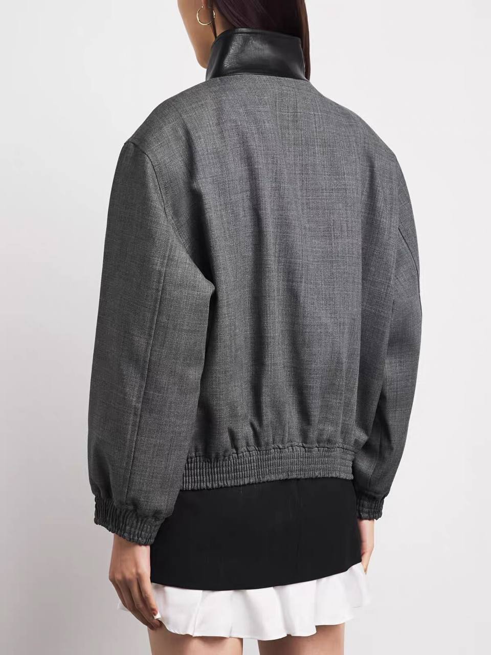 Contrast Collar Bomber Jacket