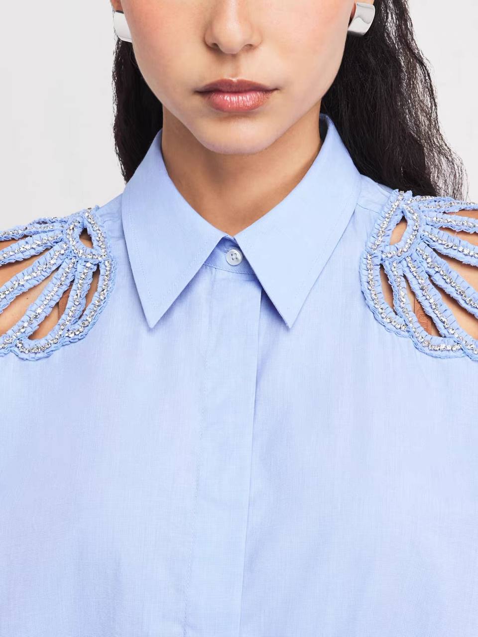 Sally Embellished Shoulder Shirt