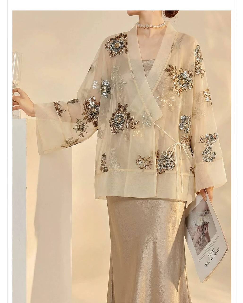 Serenelle Embellished Kimono