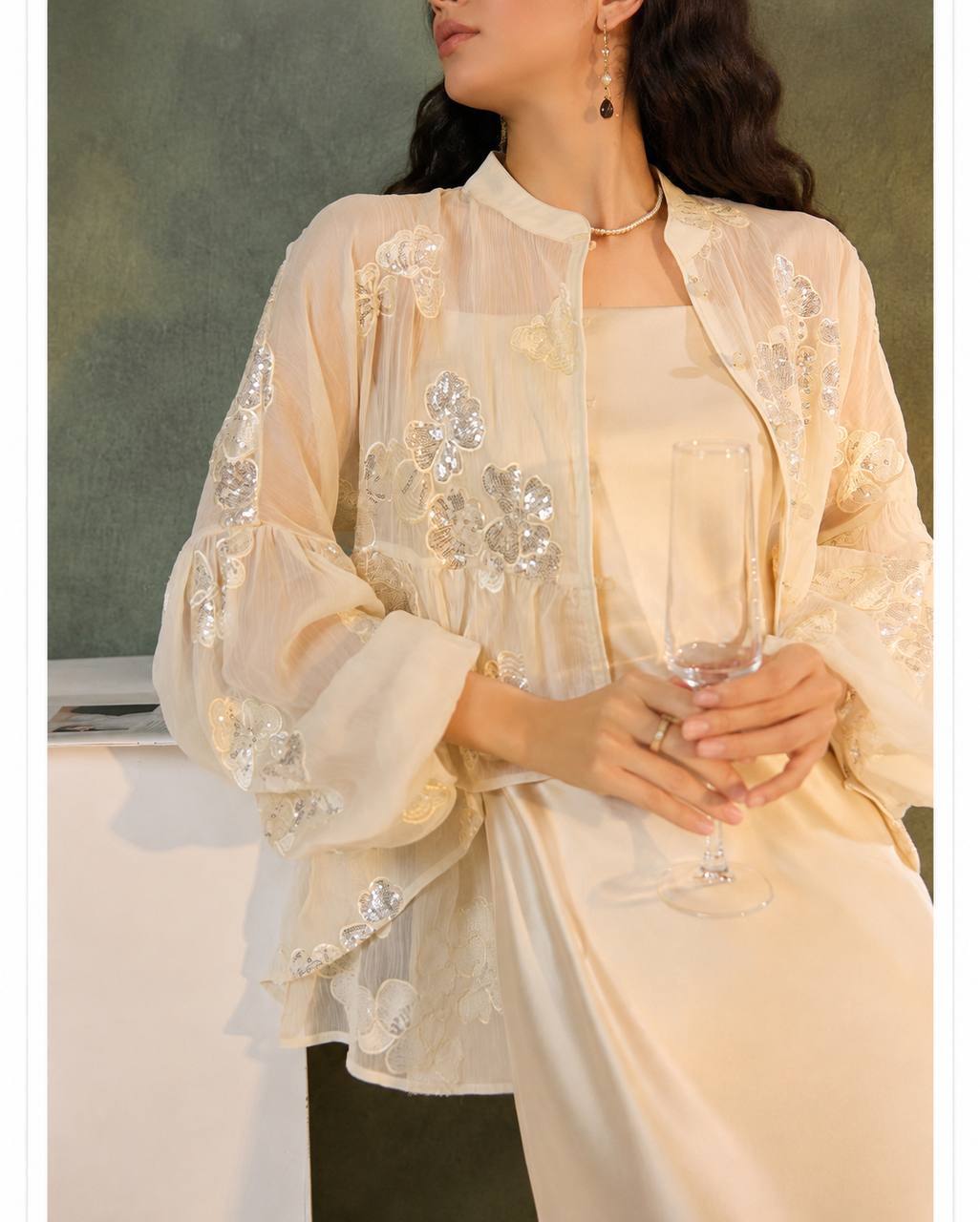 Elowen Embellished Kimono Blouse