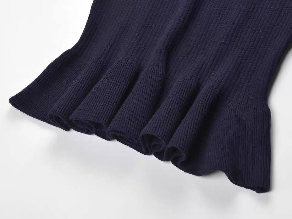 Elara Crystal Peplum Knit Top