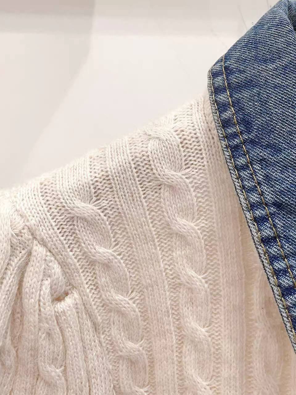 Cable Knit Short-Sleeve Cardigan