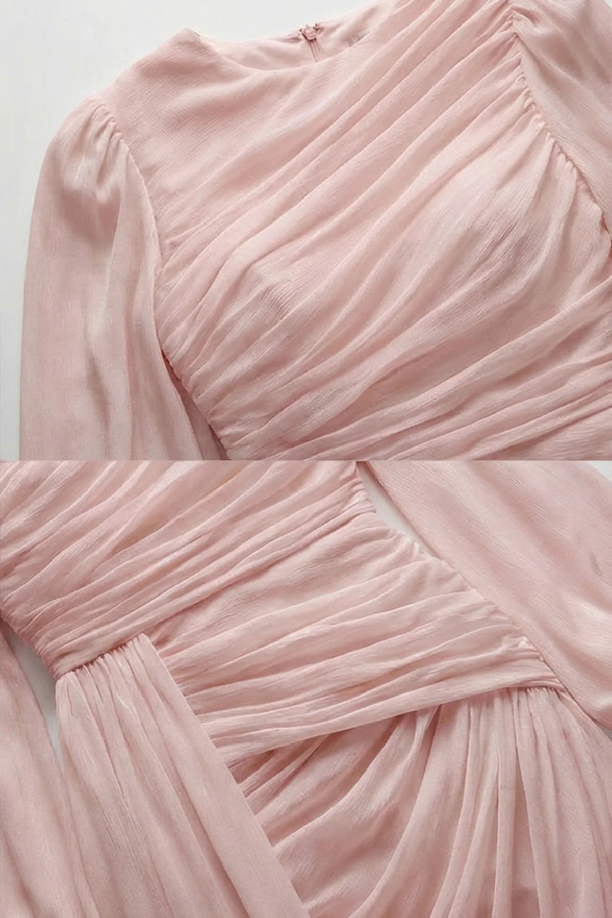 Seraphina — blush maxi draped dress