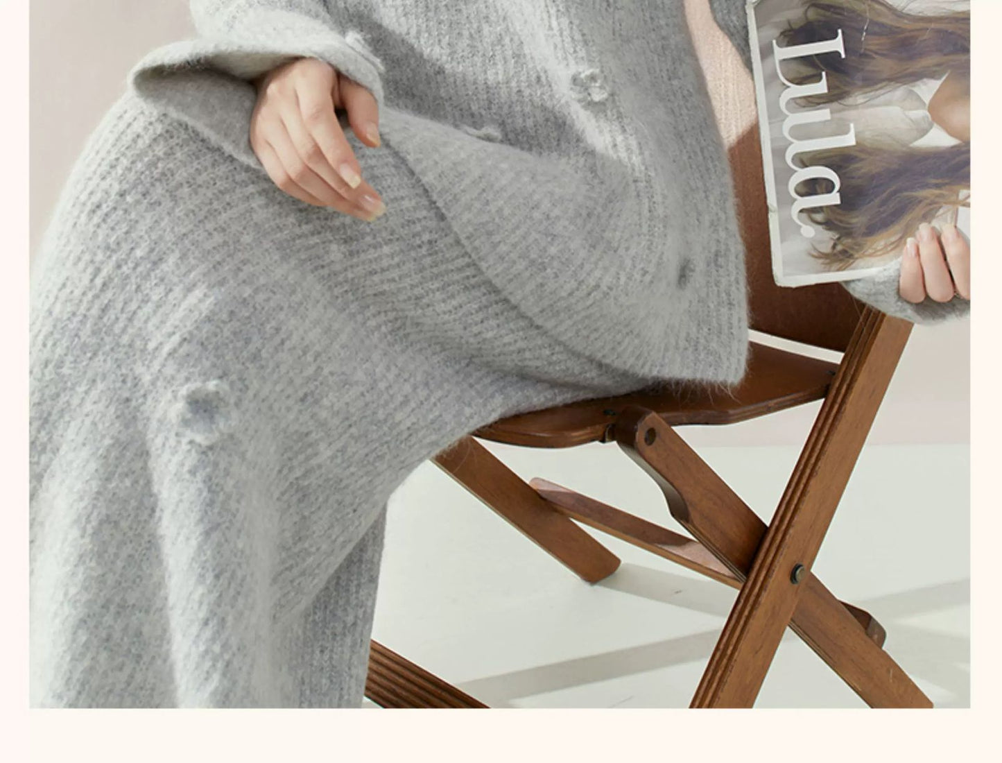 Grey Bloom Knit Set