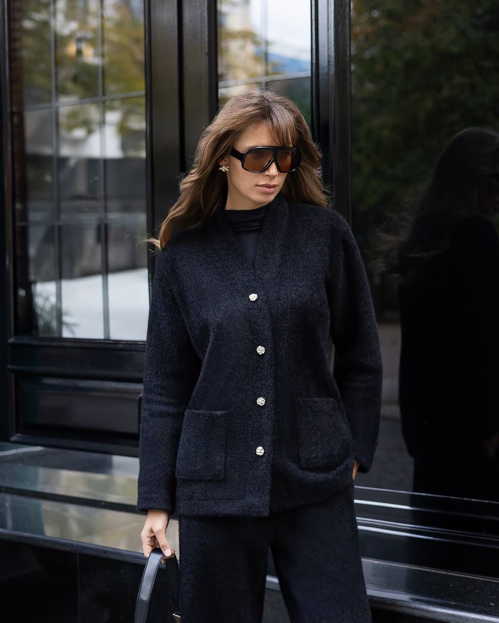 A-Mora Knit Set Black